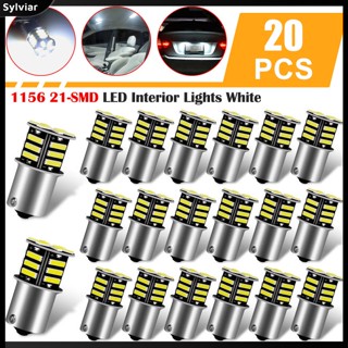 [sylviar] ชุดหลอดไฟ LED 1156 1141 21-SMD 12v 6500k แบบเปลี่ยน สําหรับยานพาหนะ รถบ้าน 20 ชิ้น