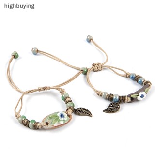 [highbuying] สร้อยข้อมือเซรามิค นวดมือ ปรับได้ DIY เครื่องประดับ สําหรับผู้หญิง พร้อมส่ง