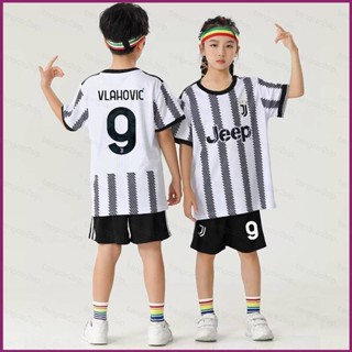 เสื้อกีฬาแขนสั้น ลายทีมชาติฟุตบอล Juventus Jersey Home Vlahovic YP2 22 23 ชุดเหย้า สําหรับเด็ก PY2