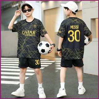 เสื้อกีฬาแขนสั้น ลายทีมชาติฟุตบอล Paris Saint Jersey Third Away Messi YP2 23 24 สําหรับเด็ก PY2