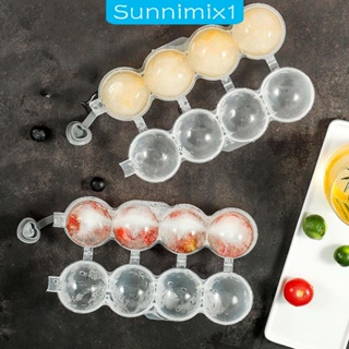 [Sunnimix1] ถาดน้ําแข็ง ทรงกลม ปลดง่าย อเนกประสงค์ สําหรับทําพุดดิ้ง ชา น้ําผลไม้ กาแฟ