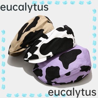 Eucalytus1 หมวกเบเร่ต์ หมวกเบเร่ต์ ใส่สบาย สไตล์ศิลปิน หมวกเบเร่ต์ ฤดูใบไม้ผลิ