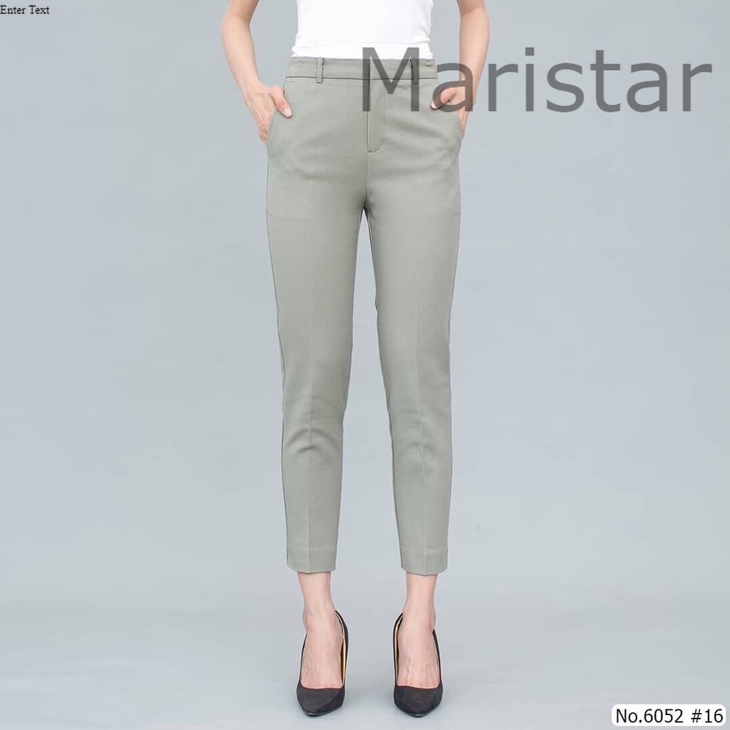 Maristar Brand กางเกง9ส่วน รุ่น 6052 ผ้าCotton+Spandex(พรีเมี่ยม) คุณภาพตัดเย็บเกรดห้าง