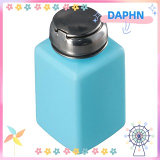 Daphs ขวดปั๊มเปล่า พลาสติก ทรงสี่เหลี่ยม 200 มล. สีฟ้า สีชมพู สําหรับตกแต่งเล็บ 1 ชิ้น 2 ชิ้น