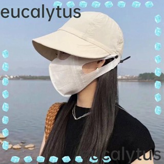 Eucalytus1 หมวกปีกกว้าง กันแดด แบบพกพา แฟชั่นฤดูร้อน สําหรับผู้ชาย และผู้หญิง