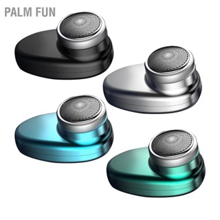  Palm Fun เครื่องเล็มหนวดไฟฟ้าแบบใช้มือถือแบบพกพาขนาดพกพาแบบชาร์จไฟได้ เครื่องตัดเคราแบบใช้มือถือแบบใช้มือถือแบบสองหัวแบบชาร์จไฟได้