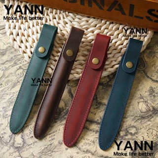 Yann1 กระเป๋าดินสอ หนังวัวแท้ 175*27 มม. 6 สี แฮนด์เมด สไตล์เรโทร