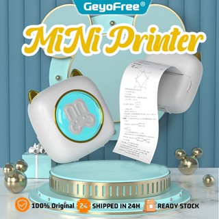 Geyofree พร้อมส่ง เครื่องพิมพ์ฉลากสติกเกอร์ บลูทูธไร้สาย แบบพกพา ขนาดเล็ก Android IOS