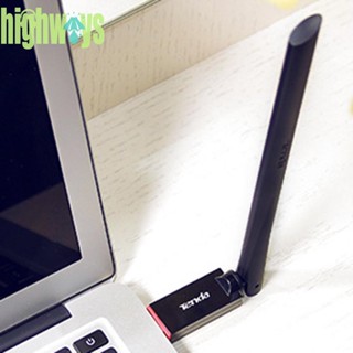 Tenda อะแดปเตอร์การ์ดเครือข่ายไร้สาย U6 300Mbps Mini WiFi USB 2.0 2.4G ขนาดเล็ก [highways.th]