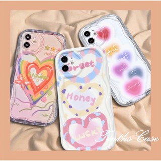 เคสโทรศัพท์มือถือนิ่ม ขอบโค้ง ลายหัวใจ 3D หลากสี สําหรับ Samsung A14 A34 A54 A03 A03s A04 A04e A04s A23 A13 A33 A22 A52 A52s A53 A12 A32 A51 A50 A50s A30s