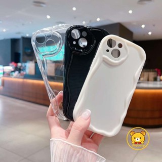 เคสโทรศัพท์มือถือแบบนิ่ม TPU ใส ลายคลื่นครีมน่ารัก สําหรับ Vivo Y16 Y02S Y20 Y20i Y20S Y20T Y20A Y12S Y11S Y12A T1 5G Y75 Y55 5G Y50 Y30 Y30i