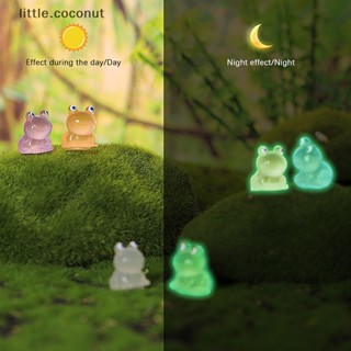 [little.coconut] ตุ๊กตากบเรืองแสง ขนาดเล็ก สําหรับตกแต่งบ้านตุ๊กตา 2 ชิ้น