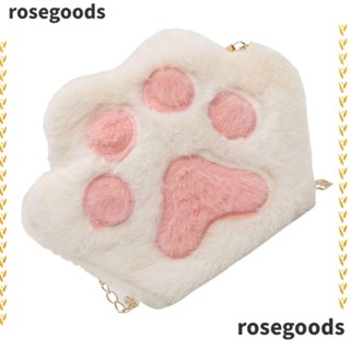 Rosegoods1 กระเป๋าสะพายไหล่ กระเป๋าถือ ลายแมวน่ารัก สีหวาน