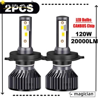 Mag หลอดไฟตัดหมอกเทอร์โบ LED 12V 2 ชิ้น พร้อมหลอดไฟหน้า Canbus 6000K สําหรับรถยนต์