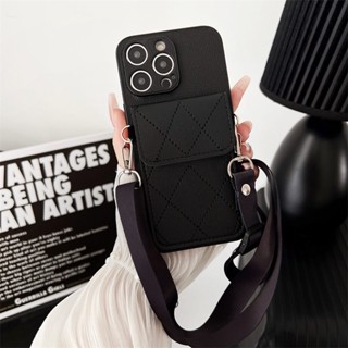 แฟชั่นย้อนยุค สําหรับ Xiaomi Poco F4 F3 F2Pro X3 NFC C40 M4 Pro 5G 4G Mi 13 13Pro 13lite เคสโทรศัพท์ Soft TPU Case เคสป้องกัน Trendy hot-selling Coin Purse Checked Grain Card Package Silicone Cover พร้อมสายคล้องคอสุดเก๋