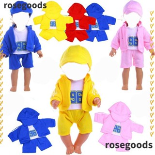 Rosegoods1 เสื้อผ้าตุ๊กตา เกมเบสบอล เปลี่ยนเสื้อผ้า สําหรับบ้านตุ๊กตา