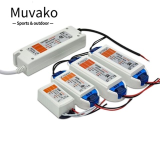 Muvako อะแดปเตอร์พาวเวอร์ซัพพลายไดรเวอร์ LED DC12V AC ทนทาน พร้อมตัวป้องกันไฟเกิน 18W28W48W72W100W 110V 220V เป็น 12V สําหรับแถบไฟเพดาน LED