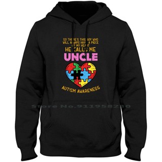 เสื้อกันหนาว มีฮู้ด ผ้าฝ้าย พิมพ์ลายลุง Autism Awareness Uncle Some War