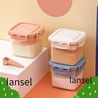 Lansel เครื่องจ่ายนมผง PP ปลอด BPA ขนาด 600 มล. แบบพกพา พร้อมช้อนตัก กล่องเก็บอาหารเด็ก เดินทาง