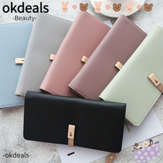 Okdeals กระเป๋าสตางค์ ใบยาว ประดับพู่ ใส่เหรียญ บัตรได้ สําหรับผู้หญิง