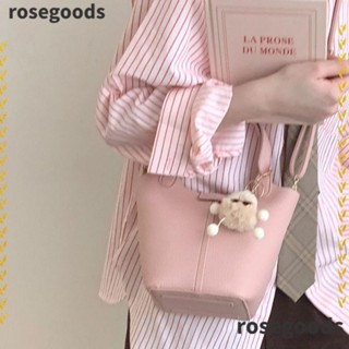 Rosegoods1 กระเป๋าสะพายไหล่ หนัง PU ทรงบักเก็ต สําหรับผู้หญิง