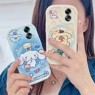 เคสโทรศัพท์ซิลิโคน แบบนิ่ม ลายการ์ตูน Cinnamoroll กันกระแทก ป้องกันเลนส์กล้อง สําหรับ OPPO A58 A78 A98 A17 A17k A77s A77 A57 A96 A76 4G 5G 2023