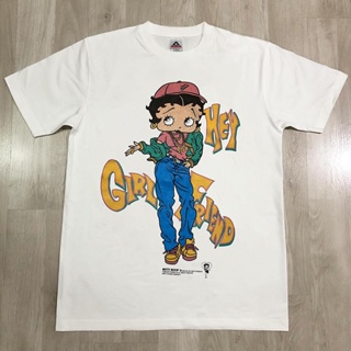 เสื้อยืดแขนสั้น พิมพ์ลาย Betty boop Betty doll โอเวอร์ไซซ์ สไตล์อเมริกัน แฟชั่นสําหรับผู้ชาย และผู้หญิง