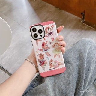 เคสโทรศัพท์มือถือแบบแข็ง ลายหมีบัลเล่ต์ หัวใจ สําหรับ Iphone 14Promax 14Pro 14Plus 14 13Promax 13Pro 13 12Promax 12Pro 12 11Promax 11Pro 11 XSMAX XR