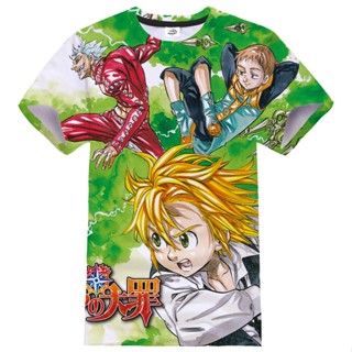 เสื้อยืด พิมพ์ลายอนิเมะ The Seven Deadly Sins Nanatsu No Taizai Streetwear 2022