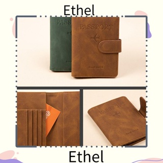 Ethel1 กระเป๋าใส่หนังสือเดินทาง อเนกประสงค์ หนัง PU แบบพกพา สําหรับผู้หญิง