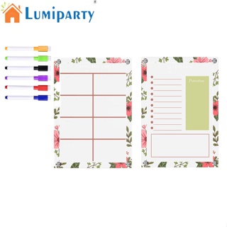 Lumiparty ปฏิทินกระดานไวท์บอร์ดอะคริลิค แม่เหล็กใส เขียนซ้ําได้ Diy 6 ชิ้น สําหรับออกกําลังกาย 2 ชิ้น