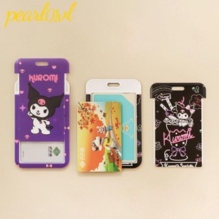 Pearl01 กระเป๋าใส่บัตรเครดิต พวงกุญแจ ลายการ์ตูนเมโลดี้น่ารัก แบบพกพา พร้อมสายคล้อง