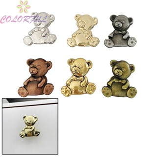 【COLORFUL】Cabinets Knobs Bear Shape Childrens Room Decor Furniture Accessories