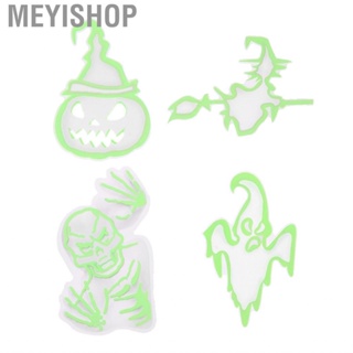 Meyishop 4 Pcs Halloween Luminous  Ghosts Skeleton Witch Pumpkin For