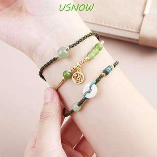 Usnow สร้อยข้อมือ กําไลข้อมือ เชือก เรียบง่าย สไตล์วินเทจ เรโทร เครื่องประดับ สําหรับผู้หญิง