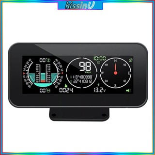 Kiss เครื่องวัดความเร็วรถยนต์ HUD Head Up Display Speedometer Overspeed Warning Acceleration Inclinometer