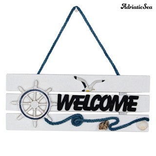 [ADS]❃ป้ายแขวนประตู ลาย Welcome สไตล์เมดิเตอร์เรเนียน สําหรับตกแต่งบ้าน