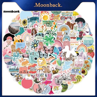 &lt;moonback&gt; สติกเกอร์ ลายกราฟฟิตี้น่ารัก เหมาะกับฤดูร้อน สําหรับตกแต่งแล็ปท็อป กระเป๋าเดินทาง สมุดภาพ ของขวัญทุกวัย 100 ชิ้น