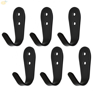 【VARSTR】Coat Single Hook 4pcs Accessories Black Hardware Tool Heavy Duty Small