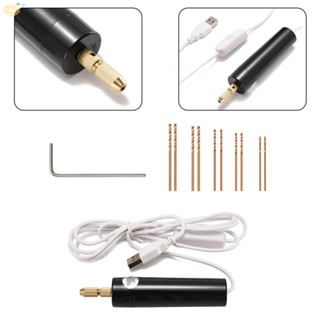 【VARSTR】Electric USB Drill Portable Round Drilling Body Small Size For Drilling Wood