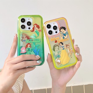 เคสโทรศัพท์มือถือ กันกระแทก ลายเจ้าหญิงนางเงือก Two-in-One แฟชั่น สําหรับ iPhone 14Pro 13 12 Pro Max