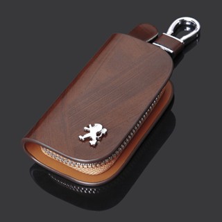 Peugeot ใหม่ เคสกุญแจรถยนต์ หนังวัวแท้ ลายโลโก้ 408 301 308S 2008 3008 4008 5008