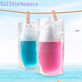 Fallforbeauty ถุงพลาสติก โพลี่ สําหรับใส่เครื่องดื่ม กาแฟ ไวน์ร้อน 10 ชิ้น