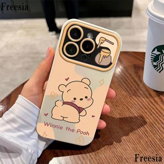 เคสโทรศัพท์มือถือ ซิลิโคนนุ่ม ลายการ์ตูนหมีพูห์ สําหรับ Iphone 14promax 13pro 12 11 7p QSRO