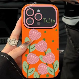 เคสโทรศัพท์มือถือ แบบนิ่ม ลายดอกทิวลิป สําหรับ Apple Iphone 13pro 12max 14pro 7p Window 11 IJUK