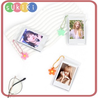 Sukiki ซองใส่นามบัตร PVC ใส ขนาดเล็ก 3 นิ้ว กันน้ํา แบบพกพา 5 ชิ้น