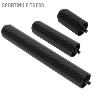 Sporting Fitness Pool Cue Extension หลอดคาร์บอนไฟเบอร์ Professional Billiard Extender พร้อมกันชนสีดำ