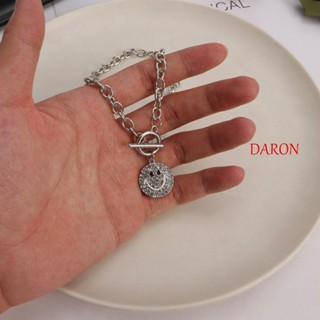 Daron สร้อยคอผู้ชาย เท่ ฮิปฮอป มุก ไม้กางเขน พลอยเทียม โลหะผสม เครื่องประดับผู้ชาย