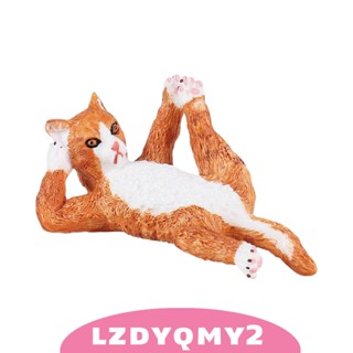 [Lzdyqmy2] ฟิกเกอร์แมวจิ๋ว รูปสัตว์ไดโอราม่า ของเล่นสําหรับตกแต่งบ้าน