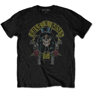 ขายดี เสื้อยืดคอกลม แขนสั้น ผ้าฝ้าย 100% พิมพ์ลาย Guns N Roses Slash 85 แฟชั่น สําหรับผู้ชาย 746350